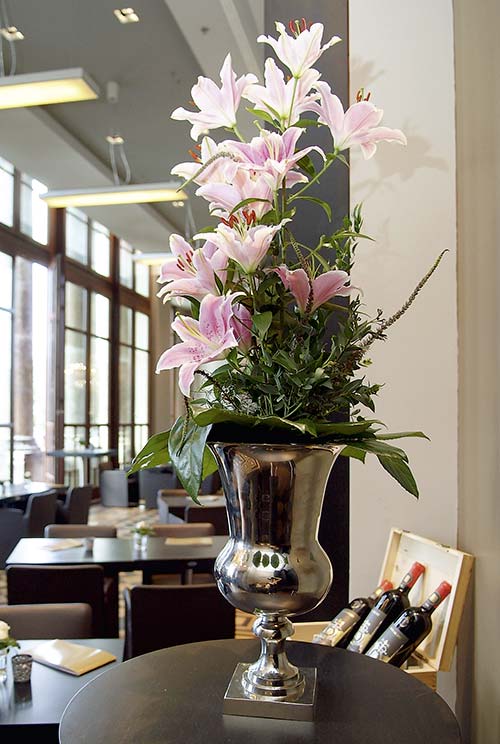 Blumenbouquet in Gastronomie